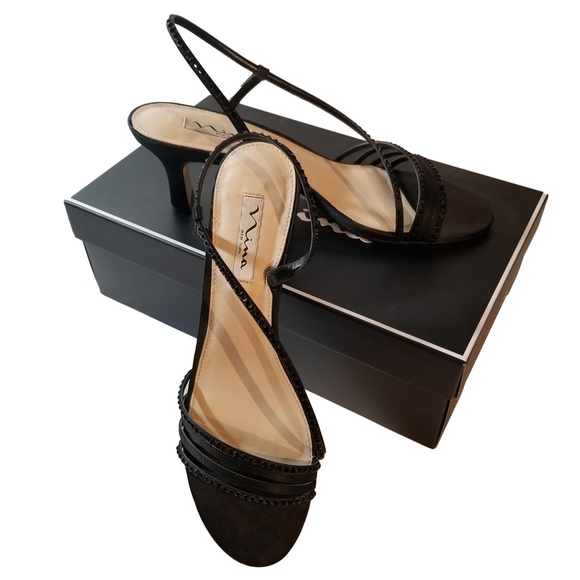 Nina Shoes - Black Sandals Nina Gerri LS Evening Size 9 1/2 M